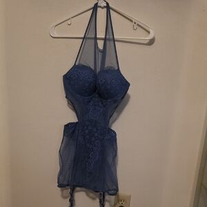 Victoria's Secret Blue Mesh Lingerie